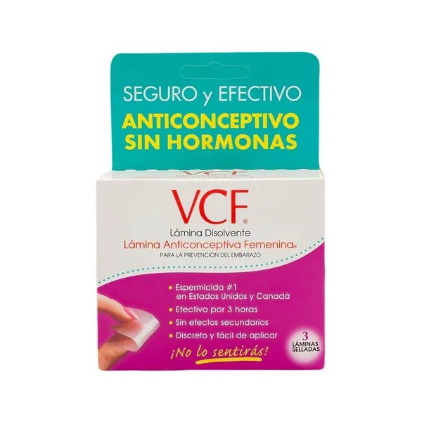 Lamina Anticonceptiva Vcf (paquete Con 3 Espermcidas)