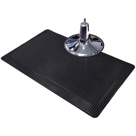 Rhino Mats, Reflex Anti-Fatigue Salon Mat 3' x 3.5' x 9/16", Satin Black, Rectangular Salon and Barber Chair Mat