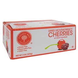 Cherry Bay Orchards - Dried Montmorency Tart Cherries (4 lb. box) - 100% Domestic, All Natural, Kosher Certified, Gluten Free, and GMO Free, No Additives