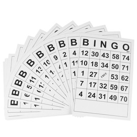 TOYANDONA 60pcs Intellectual Development Plaything Bingo Cards Disposable Bingo Game Bingo for Fun Classic Bingo Sticker Kids Playsets Baby Tots Bingo Bulk School Supplies Child White Large