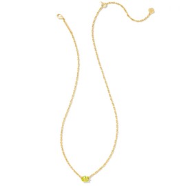 Kendra Scott Cailin 14k Gold-Plated Pendant Necklace in Peridot Crystal, Fashion Jewelry for Women