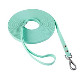 AUMAILI Dog Training Long Leash Waterproof Long Line Heavy Duty Outdoor Recall Lead 10ft 15ft 20ft 30ft 50ft for Small Medium Large Dog (30FT, Mint Green)