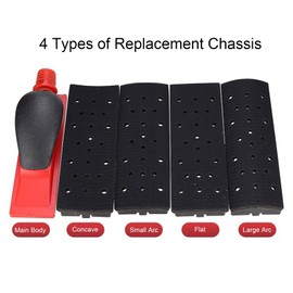 Hand Sanding Block, Dust Extraction Sanding Grinding Sponge Block, Adjustable Air Intake Dust- Hand Sander for Wood Polishing, Household Cleaning, Car Repair, 200 X 70mm