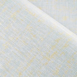 FunStick 24"x200" Blue and Gold Grasscloth Peel and Stick Wallpaper Textured Blue Wall Paper Peel and Stick Modern Bedroom Wall Decor Self Adhesive Vinyl Contact Paper for Kitchen Cabinets Shelves