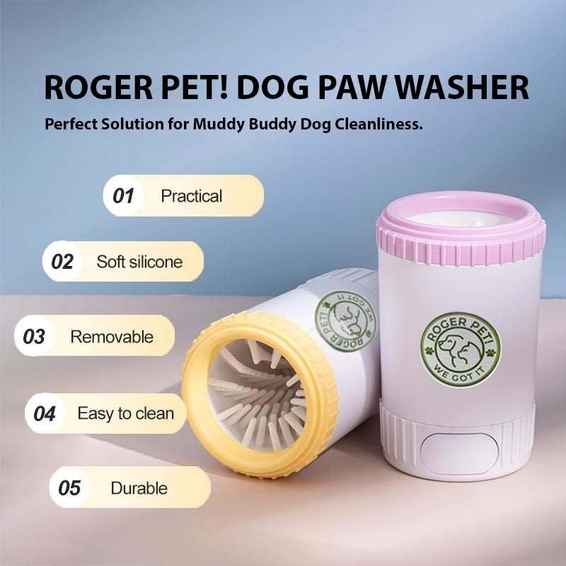 ROGER PET! Paw Cleaner, Pet Paw Cleaner, Ideal Paw Cleaner