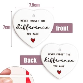 Thank You Gift Thank You Plaque Never Forget the Difference You Make Christmas Birthday Gifts Hanging Decoration for Women Friends Teacher Nurse