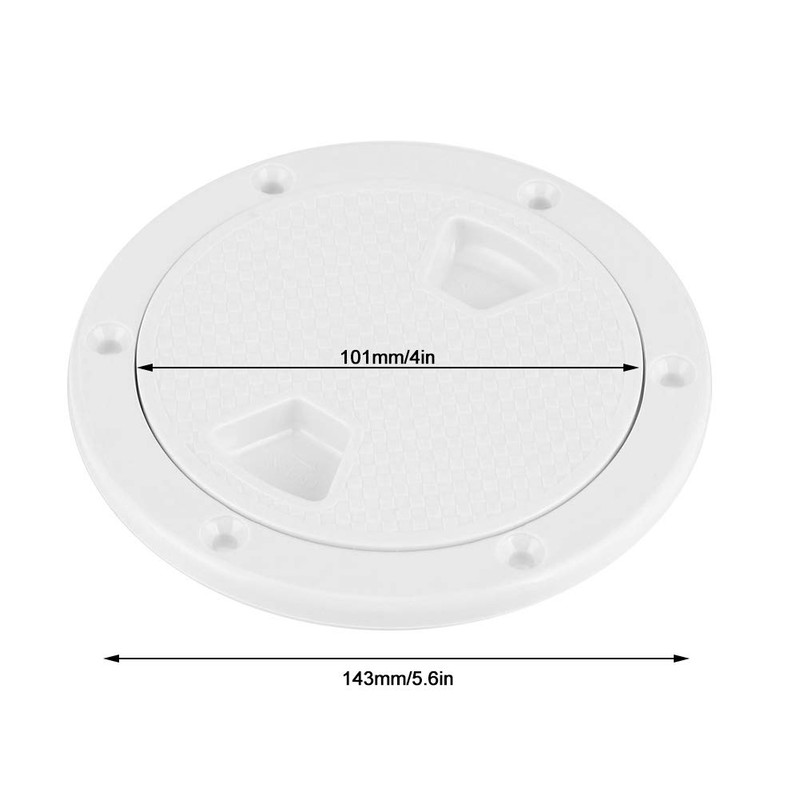 Terisass Deck Plate 4 Inch ABS Hatch Lid White Round