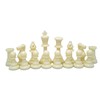 Staunton Design Plastic Chess Pieces with Felt Gliders King Height