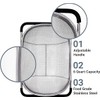 Over The Sink Stainless Steel Oval Colander Strainer Basket -
