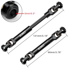 EPINON Stainless Steel Driveshaft Heavy-Duty Drive Shaft for TRX4 Axial SCX10 90046 AXI03007 RC 1/10 Crawler Car Upgrade Accessories (96-131mm)