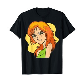 Cartoon Girl With Orange Hair Character For Kids T-Shirt