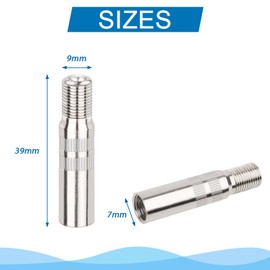 Yeepeo Set of 2 Valve Extension Car Valve, 39 mm Valve Extensions Adapter Copper Car Valve Extension Straight, Car Valve Extension Adapter for Scooter, Car, Car