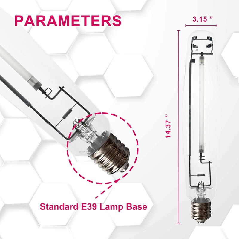 GRUOTVSZAK HPS 1000 Watt Grow Light Bulb E39 60% Increases
