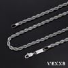 VEXXS Rope Chain, 18K Real Gold Plated Rope Necklace Gold