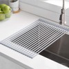 Ahyuan Large Roll up Dish Drying Rack 20.5'' Silicone Over