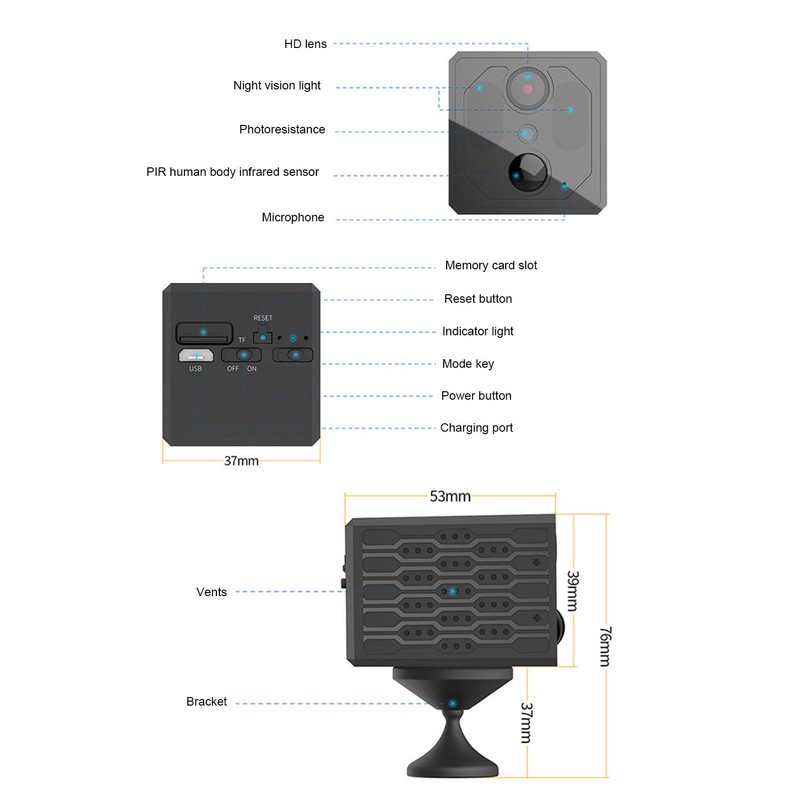 S2 2K Night Vision Camera 140 Degree View HD Long