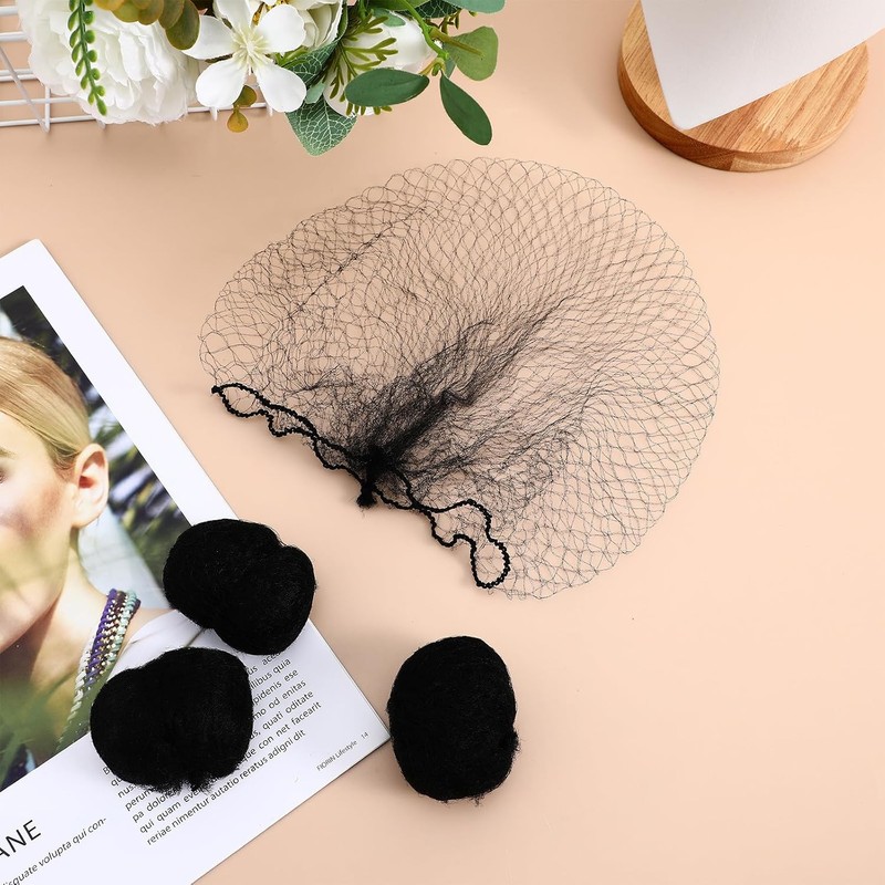 Redecillas Cabello De Malla Elástica Negra, 100 Unidades, Cómodas Para