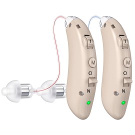 K&FCOPTEE Invisible Hearing Aids For Seniors BTE Rechargeable Digital Voice Amplifiers