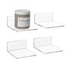 Hexsonhoma 6 Inches Clear Small Wall Shelves, Acrylic Floating Shelf