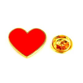 Heart Red Lapel Pin Badge | Heart Brooch | Heart Pin | I Love You | Ideas with Heart | Red Enamel Pin Heart, Metal