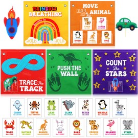 Ireer 5 Pcs Social Emotional Learning Active Calming Activity Set Social Emotional Learning Activities Active Calming Down Center Educational Games for Kids Preschool Classroom Home Wall Decorations