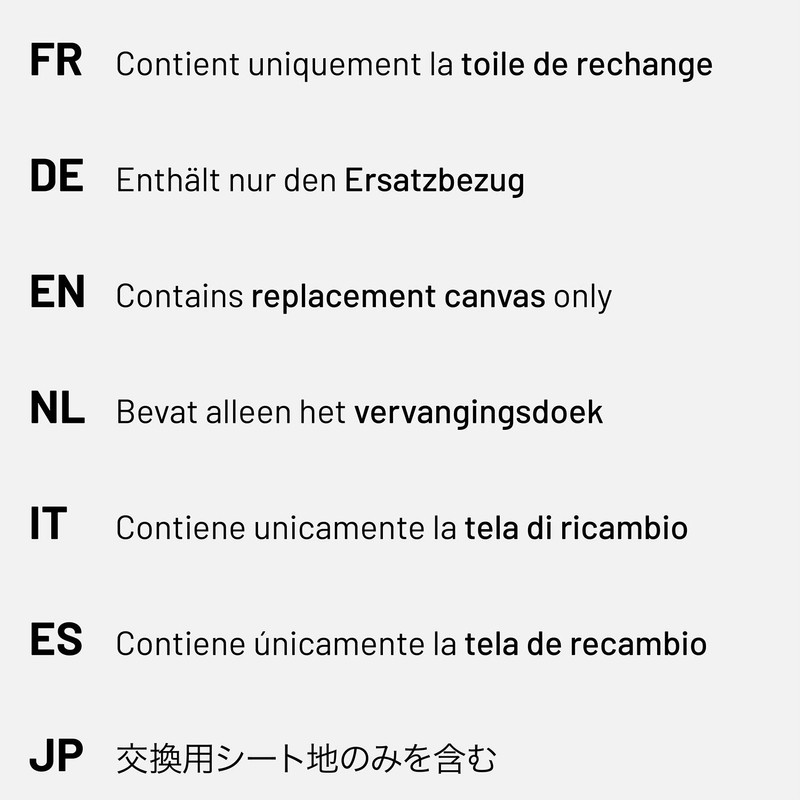 Lafuma Replacement Batyline Cover for Maxi Transat Recliner Chair Grey