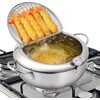 Deep Fryer Pot,Oxydrily Japanese Tempura Deep Fryer Stainless Steel Frying