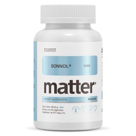 Matter Sonnol GABA, Suplemento con GABA, Inositol, Glicina USP y Taurina USP, Apoya la Relajación, el Descanso Nocturno y el Bienestar Mental, 1 Frasc