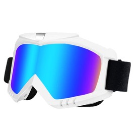 Eyeglasstor Dirt Bike Goggles for Men,Ski Goggle Women and Kids,Motorcycle ATV Goggles Adult Motocross Skiing Snow Goggle(White)