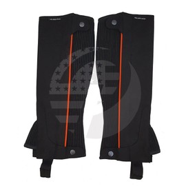Half Chaps Horse Riding Equestrian Unisex Adult S/M/L/XL Synthetic Amara Leather Black,Red,Pink,Sky Blue,Orange (Orange, X-Large)