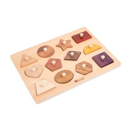 Adena Montessori Rompecabezas de madera para bebés de 12 a 18 meses, puzles con perilla para bebés, puzles Montessori de 1 a 3 años, de madera