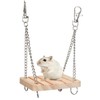 YFFSFDC Hamster, Swing, Wooden Hamster, Momonga, Hammock, For Small Animals,