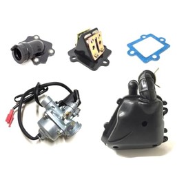 12 mm Carburettor + Air Filter Set Suitable for ATU Explorer Classic Race GT Spin GE 50 Minarelli CPI Engine Including Membrane Block Intake Manifold Seal Roller Tuning Repair