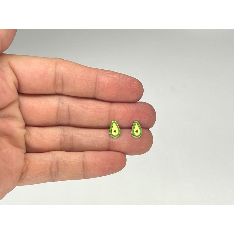 Avocado Stud Earrings - 925 Sterling Silver