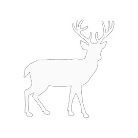 Deer Silhouette Buck Vinyl Decal Car Sticker Waterproof