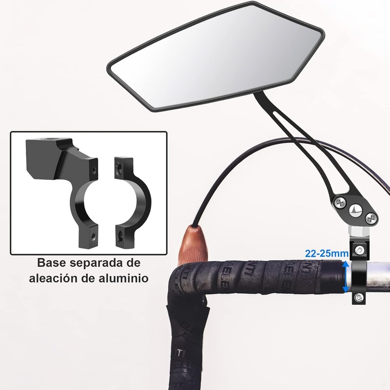 Diyife Espejo de Bicicleta, 2 Unidades de Espejo HD Grande