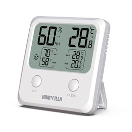 HOMVILLA Thermometer Hygrometer Indoor Mini LCD Digital Thermometer for Indoor, Living Room, Baby Room, Office, Greenhouse