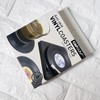 MECOWON Retro Vinyl Record Coasters with Vinyl Record Player Holder,