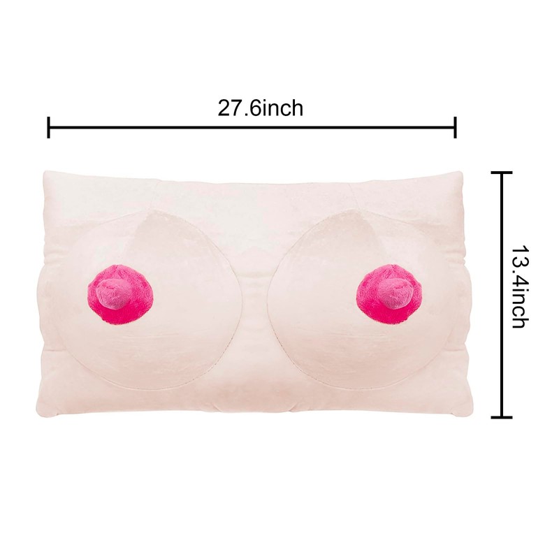 Moonlove Fun Soft Boobs Breasts Pillow Funny Girlfriend Throw Pillow