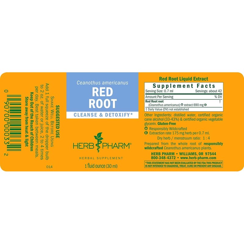 Herb Pharm Red Root Liquid Extract for Cleansing and Detoxifying