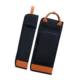 Gearlux Lotus Leaf Micron Waterproof Drumstick Bag w/Leather Handles, Plastic Divider, Widened Shoulder Pads and Zipper Storage Compartment, Holds 12 Pairs of Drumsticks