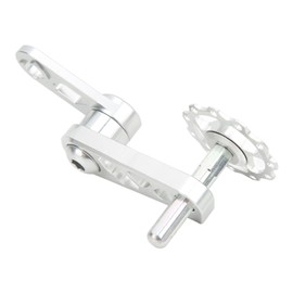 VBESTLIFE Single Speed Chain Tensioner, Aluminum Alloy Folding Chain Stabilizer Single Speed Converter Replacement Accessories(Silver) and Spare Parts