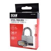 SCAN SCAPLLAM50C Steel Padlock, Silver