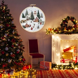 Yixhua Embroidery Kit for Beginners,Cross Stitch Kit Adult with Pattern Starter Hand Embroidery with Instructions Stitching Sewing Kit Gift for Adult Learn to Embroider(Pattern-1)