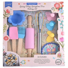 Handstand Kitchen 19-piece Spring Fling Real Baking Set with Recipes for Kids