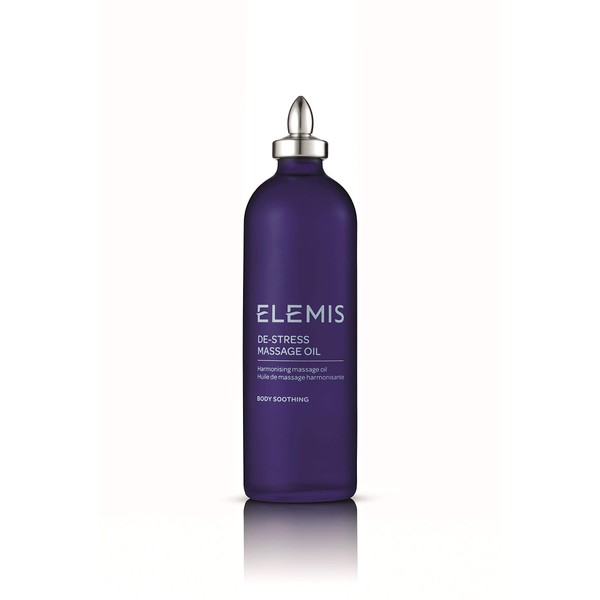 ELEMIS De-Stress Massage Oil | Harmonizing Oil Deeply Nourishes, Relaxes, and Calms the Body and Mind with a Blend of Essential Oils | 100 mL