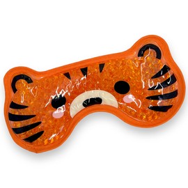 Cooling Gel Eye Mask with Plush Lined Back - Hot and Cold to Use - Cooling Glasses with Gel Beads - Cold Therapy for Swollen Tired Eyes, Dark Circles, Migraines (Tiger)