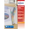 Avery 05614501 Index Maker Polypropylene Insertable Tab Dividers, 12 Plain