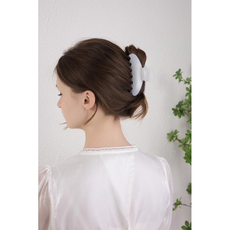 The OideGuiing Durable Acetate Hair Clips - 4-Inch Pearl white