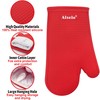 Alselo Oven Mitts Heat Resistant Silicone Kitchen Gloves for 550